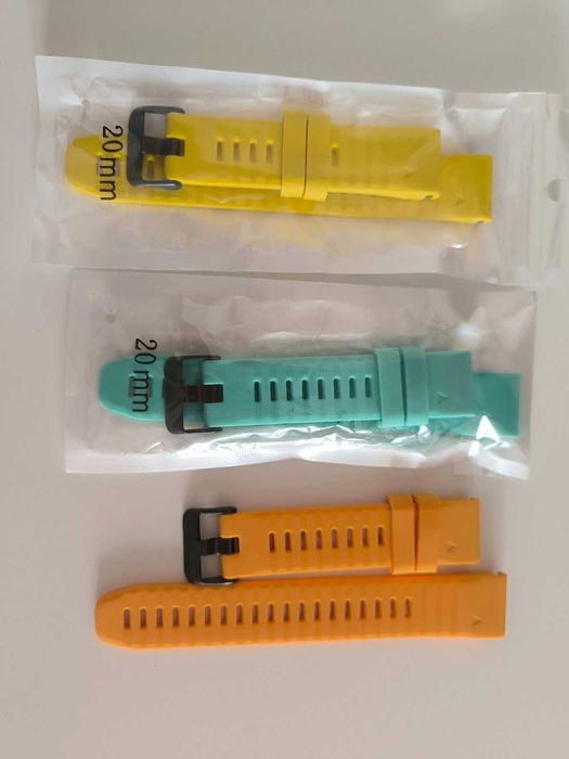 Силиконова каишка за часовник Garmin Fenix 5S/ 6S/ 7S/ 8  - 3 броя