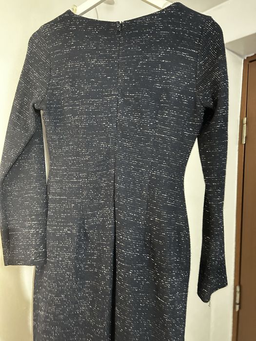 Rochie eleganta pole&pole albsatru inchis cu sclipici