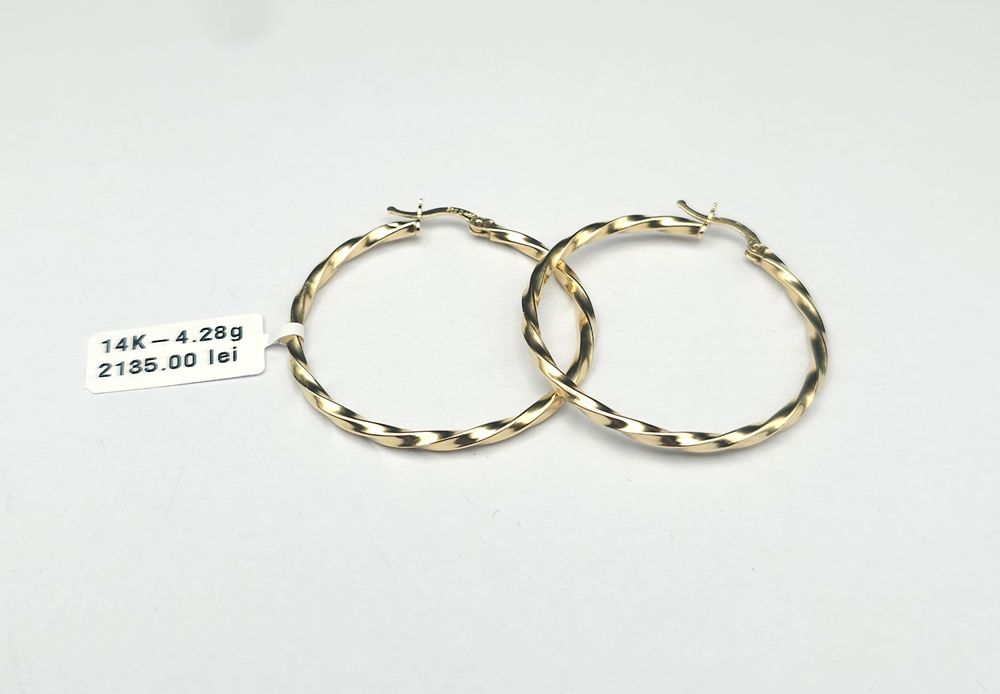 Bijuteria Royal cercei aur 14k 4.28 gr