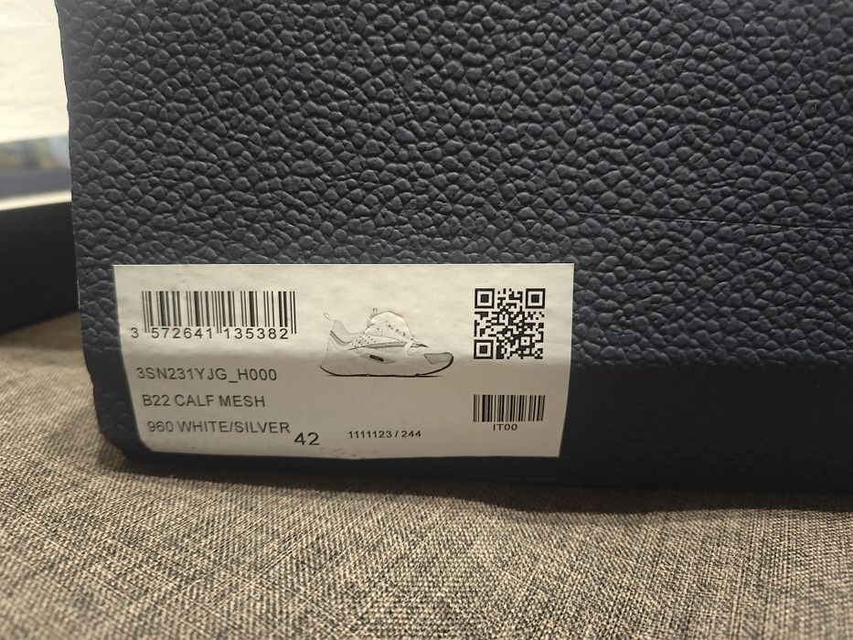 Dior B22 White/Silver Mărime 42,NOI/CUTIE