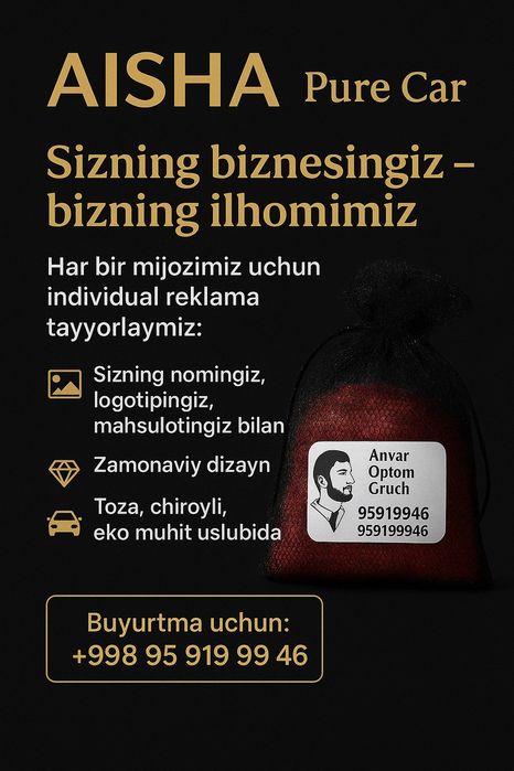 Aisha PureCar – Mashinangiz uchun hashamatli hi