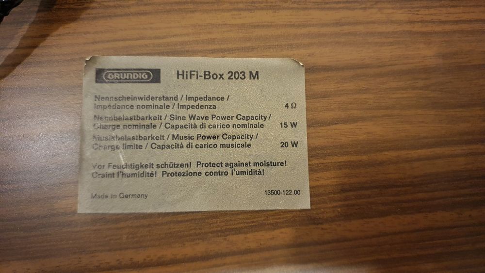 Boxe hi-fi Grundig 203M vintage calitate sunet premial