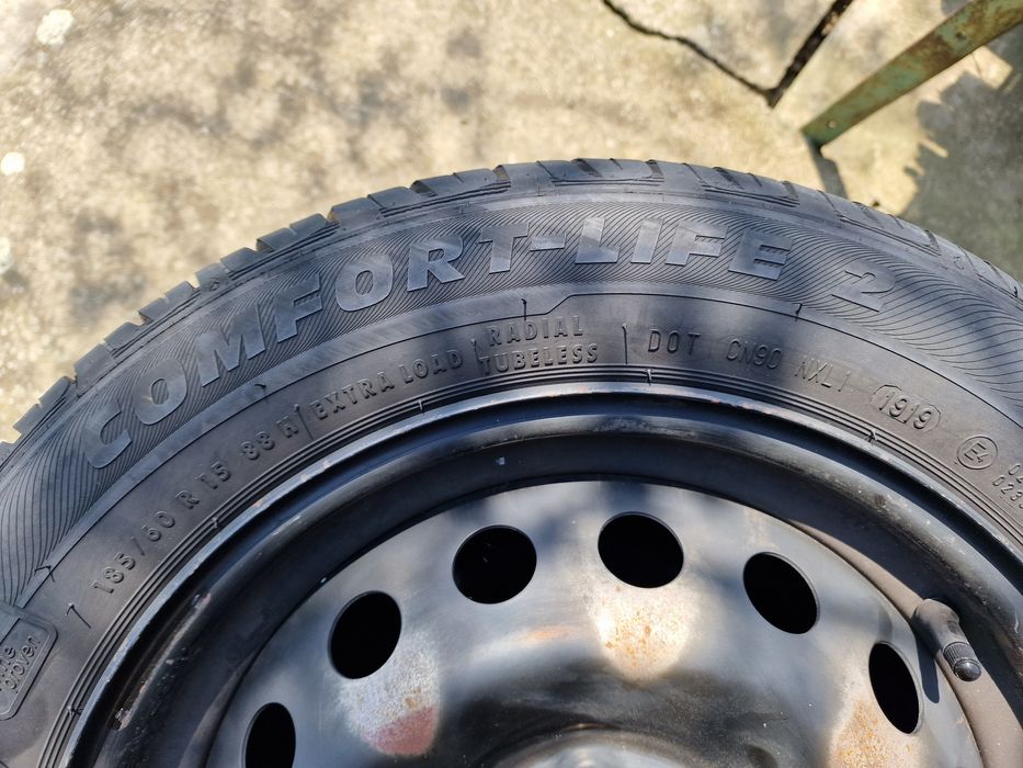 185 60 R 15 jante tabla cu cauciucuri de vara 4 x 100 ~ ET 50 ~ DOT 19