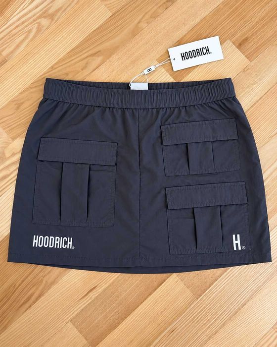 Fustă cargo damă Hoodrich Woven Cargo neagră cu buzunare utilitare și detalii logo Mărimea XL