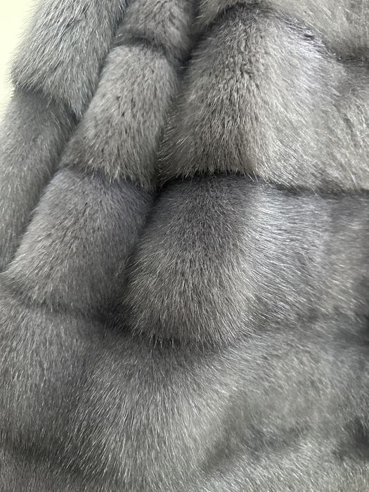 Норковая шуба серая