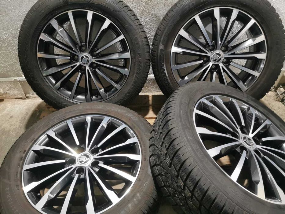 Jante Originale Skoda Kodiaq . R 18 cu anvelope de iarna