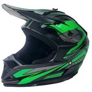 Мотокрос каска №3616-4 BLACK/GREEN XL размер