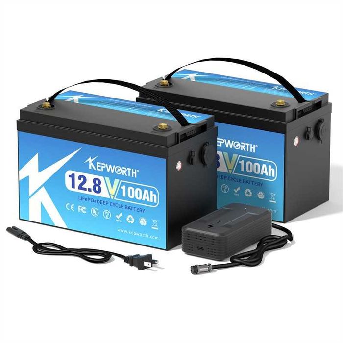 Акумулатор, батерия, 12V100AH LiFePO4 Battery BMS 6000+ Deep Cycle + Зарядно