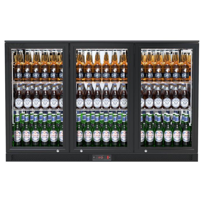 Vitrina frigirifica minibar cu 3 usi negru