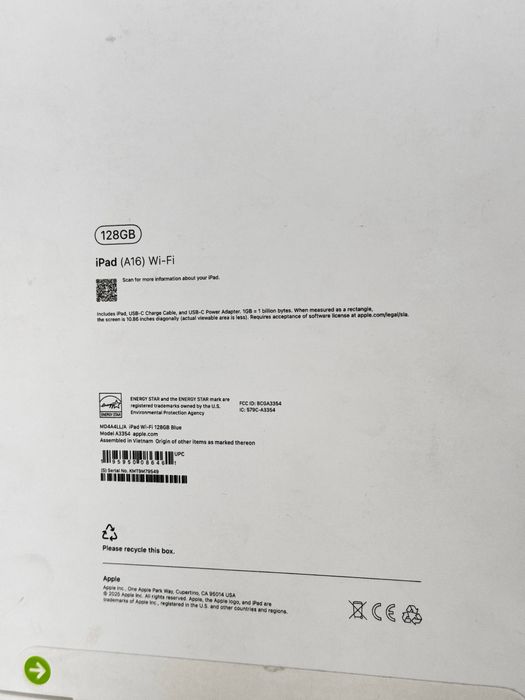 iPad (A16) • 128GB • Wi-Fi • Blue (Original)