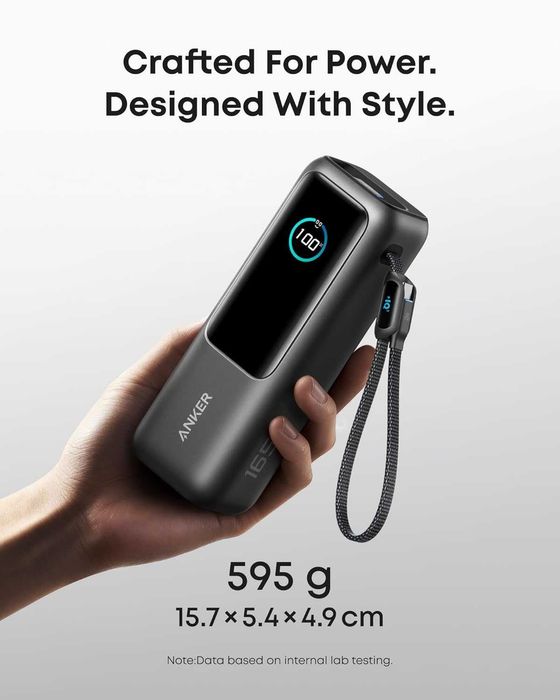 Външна батерия Anker A1695, 25 000mAh, 165 W