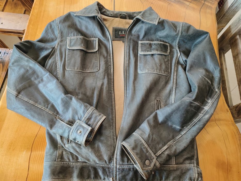 Винтидж Мъжко кожено яке Cafe Racer LLD M/L