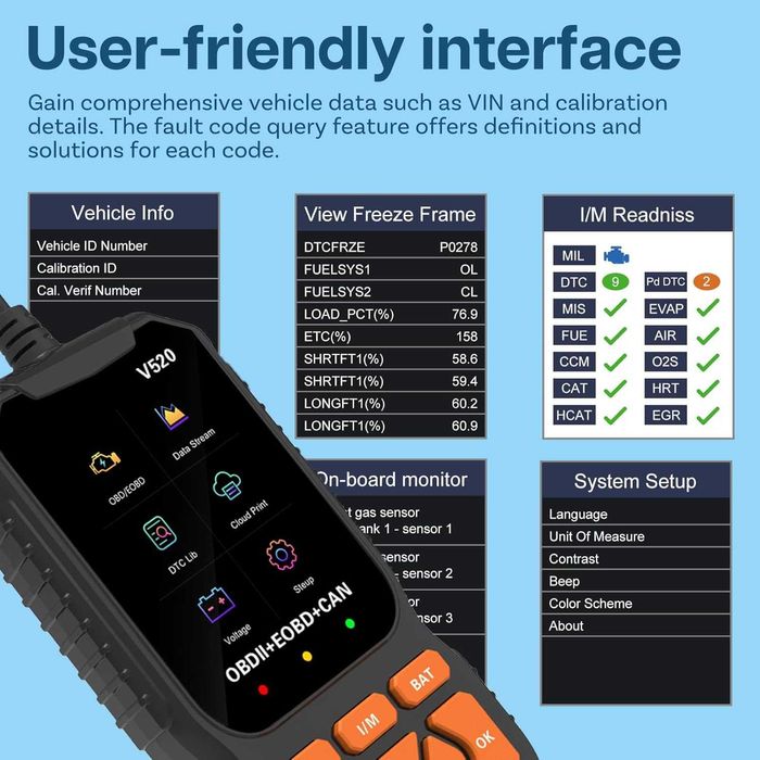 Гаранция!OBD2 диагностика за автомобил- чете/трие грешки,l/M,live data