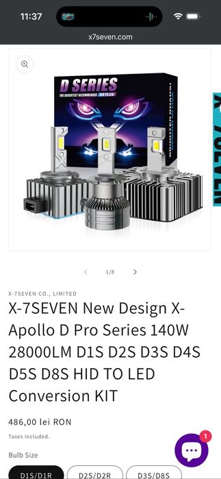Set Led D1S  X7 SEVEN