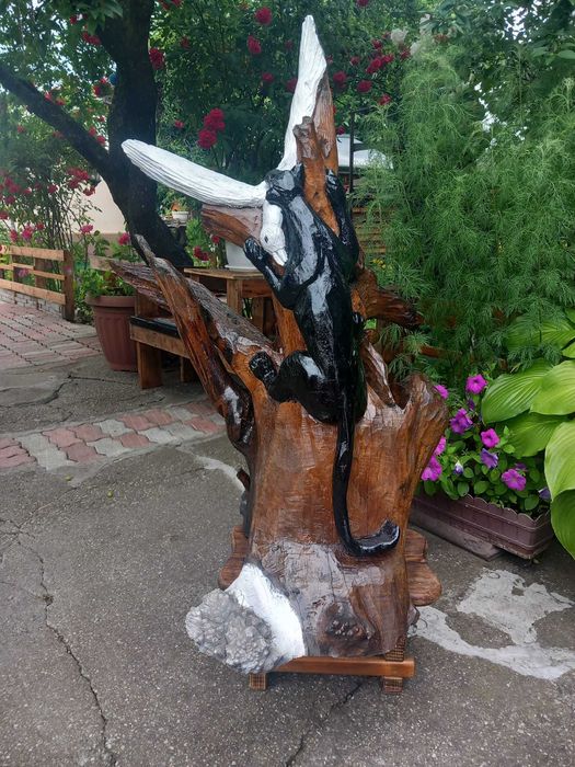 Decorațiune din lemn masiv 1 m înălțime