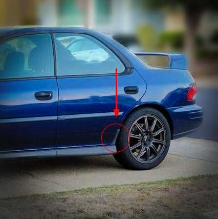 Комплект декоративни лайсни задна вежда за Subaru Impreza GC8