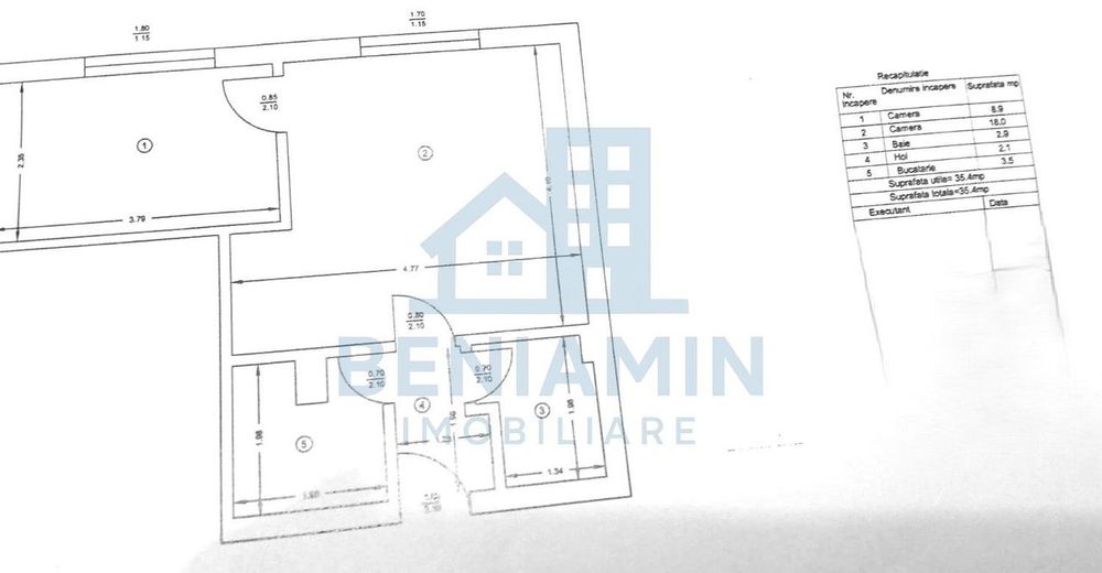 2 camere - etaj 1 - investitie - zona excelenta - Cinema Patria