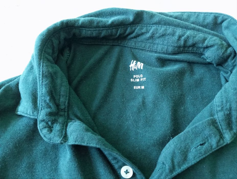 Мъжка зелена тениска с яка