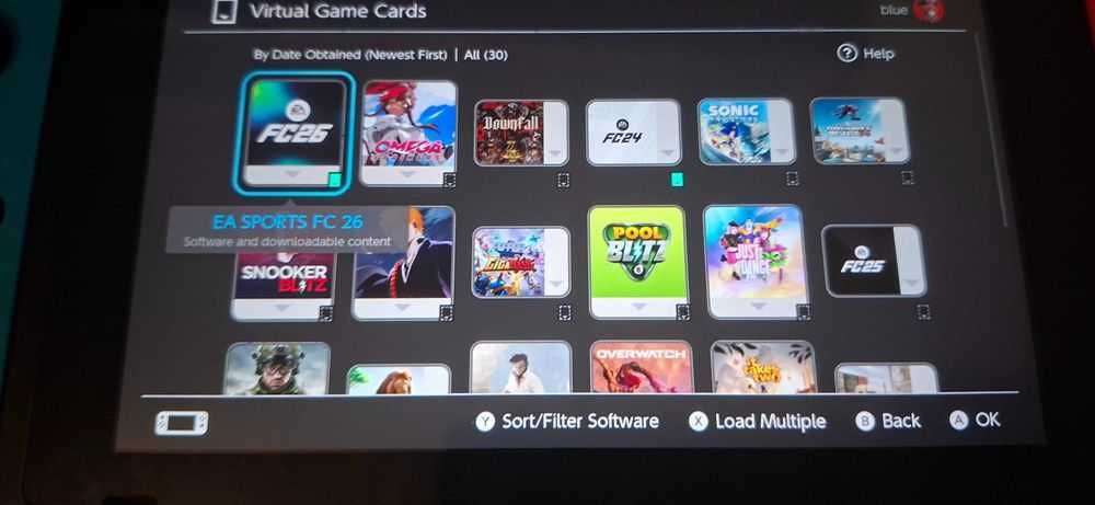 Nintendo Switch V1 Ca Nou, Cutie + Pro Controller + 30 Jocuri (FC 26)