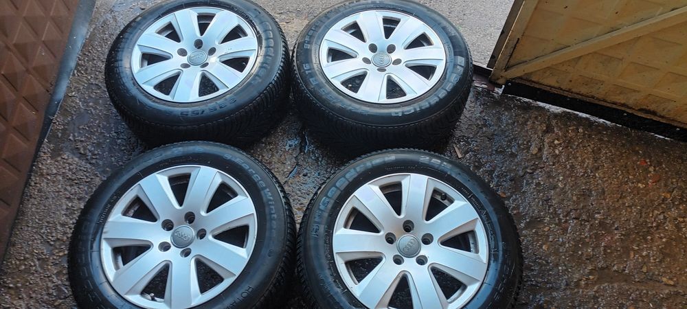 Продавам гуми с джанти 5х112 16цола,за wv audi.