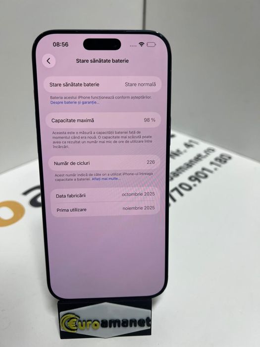 iphone 17 Promax 256 Gb 98% baterie 226 cicluri incarcare -P-