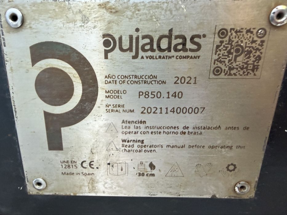 Джоспър Фурна на дървени въглища Josper Pujadas 140