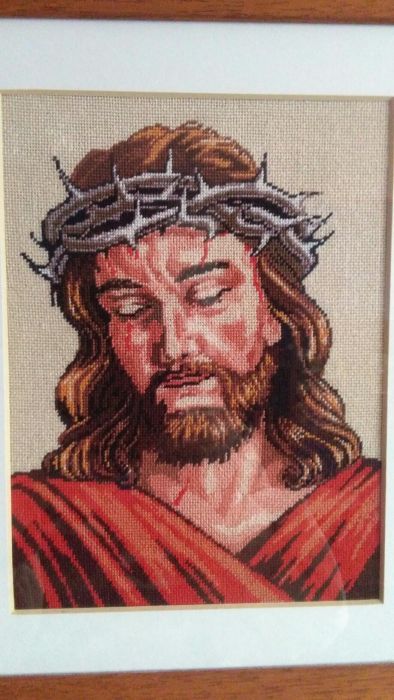 Hristos,tablou cusut goblen