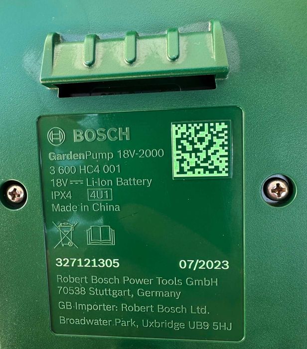 Bosch GardenPump 18V-2000 - Нова акумулаторна градинска помпа