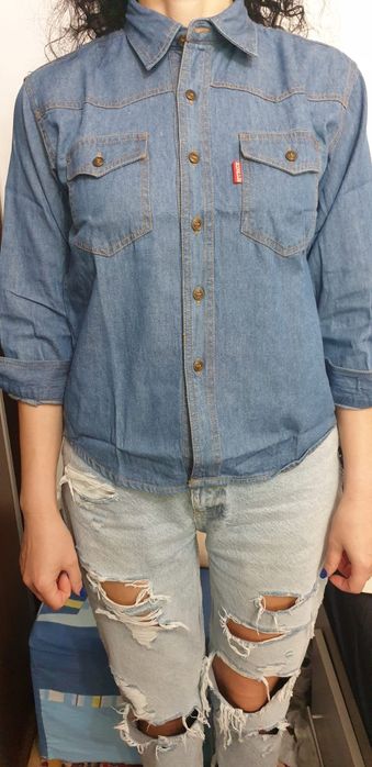 Vând cămăși denim unisex copii 6-14 ani