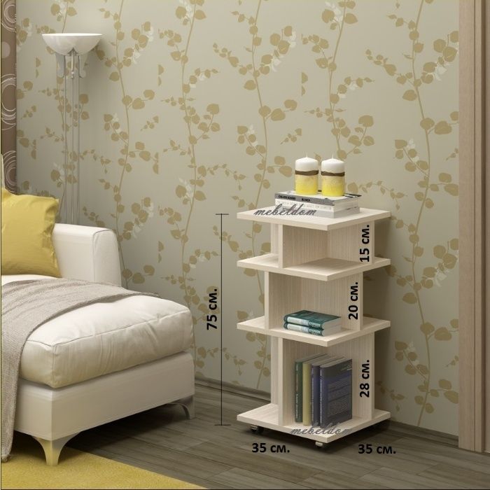 Помощна маса 35/35/75см. на колелца(код-1995)