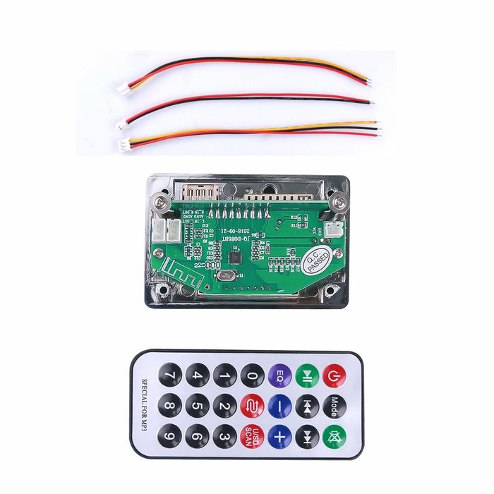 KEBIDU Аудио Плейър 5V/12 V модул за вграждане Bluetooth 5.0FM, TF,Mp3
