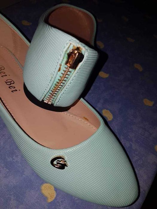 Дамски обувки цвят резедав/зелен