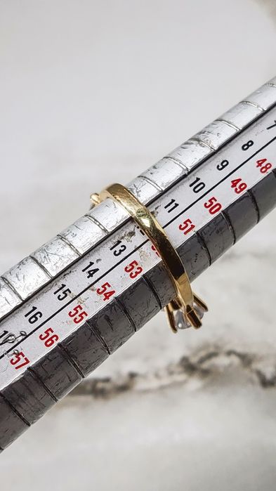 Inel din aur 14K cu 5 pietre de zirconiu cubic – mărimea 52