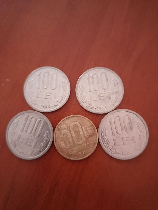 Vând monede de 100 lei 1994,1996 și moneda de 50 lei  din 1991 pt colecționari
