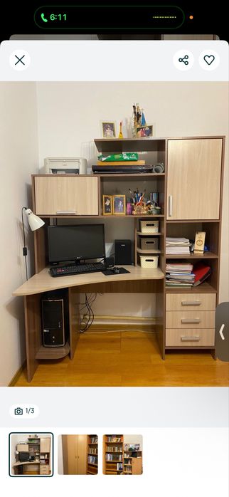 Продам стол компьютерный и шкаф