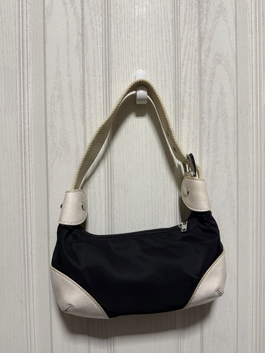 Малка черна чанта Brandy Melville John Galt Nylon PVC Leather Bag