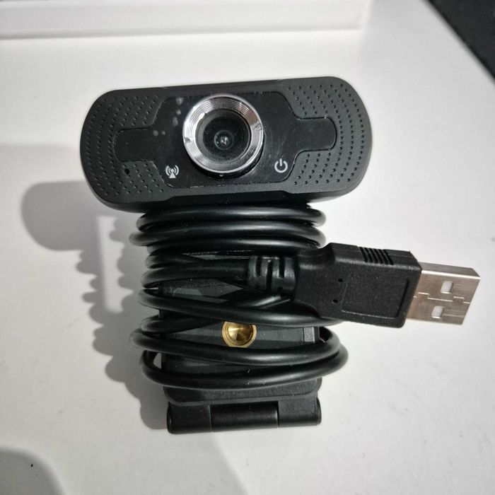 Camera web PC/Laptop cu microfon, Full HD, USB, Negru