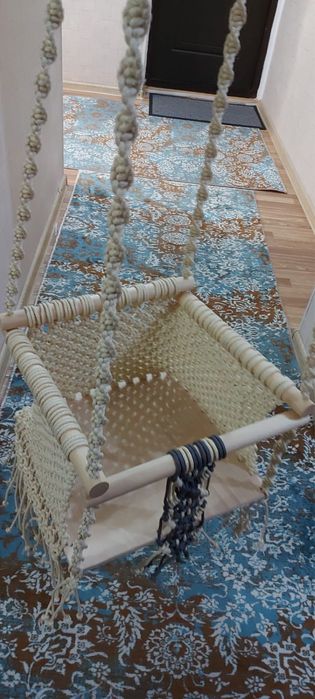 Десткая качеля по технике макраме