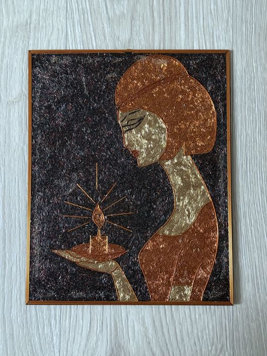 Картина настенное панно из медной проволоки