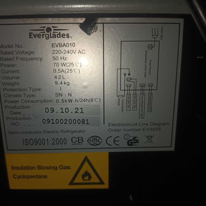 Frigider minibar 42 l