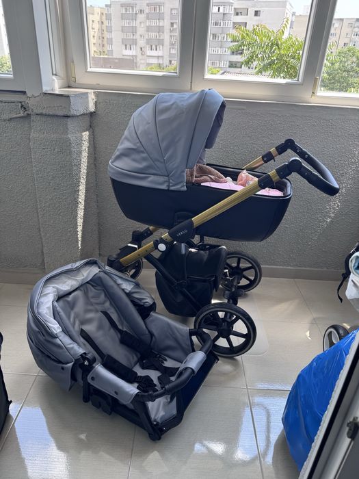 Carucior 3 in 1 Krausman Storm Grey Gold