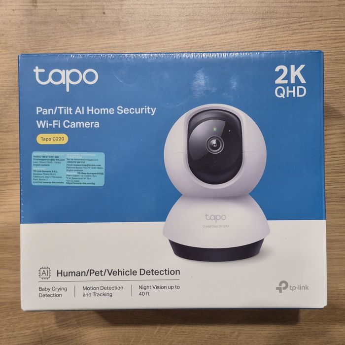 Camera de supraveghere  de interior TP-Link Tapo C220 wireless rezoluție 2K NOUĂ