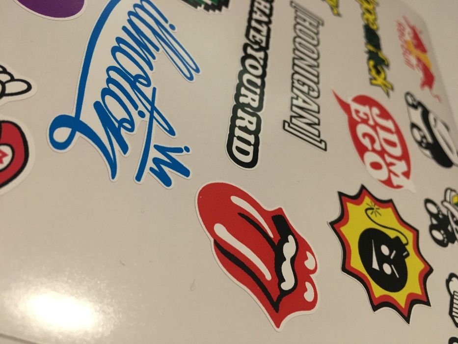 ПРОМОЦИЯ! 100 бр. БОМБ BOMB стикери изрязани по контур всеки поотделно