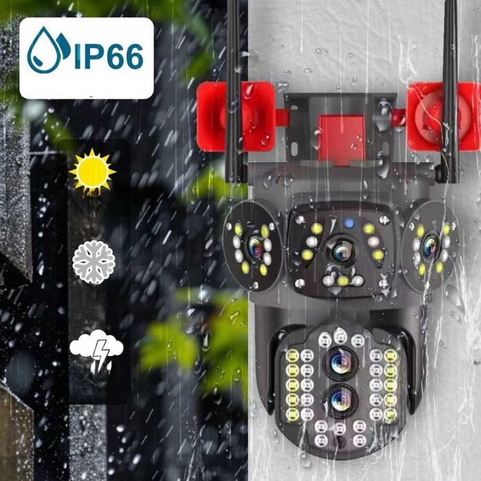 Camera supraveghere 16MP cu patru 4 lentile VIDEO WIFI  VEDERE NOCTURN