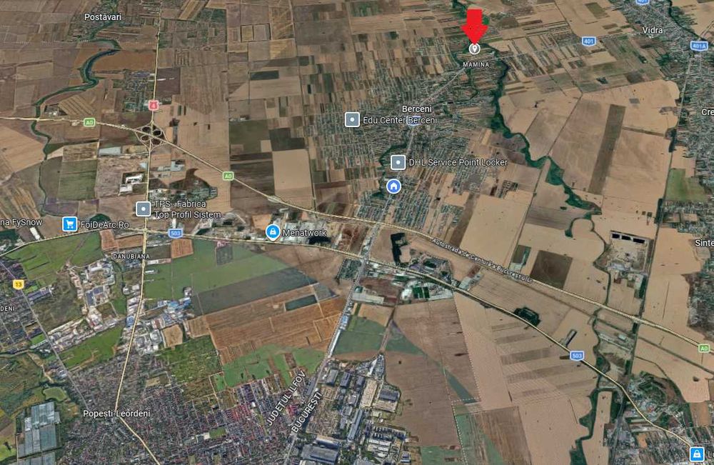 Teren 488mp Vidra Soseaua Principala dintre Berceni si Dobreni 90 euro