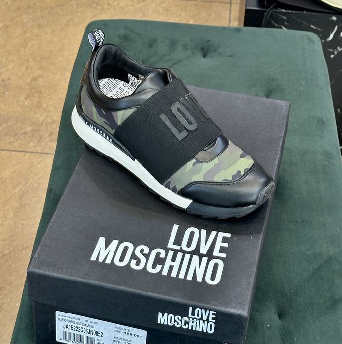 Дамски сникърси Love Moschino камуфлаж