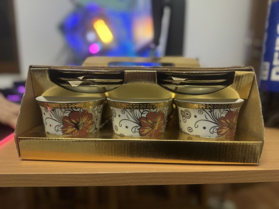 Set de 6 cani + 6 farfurii