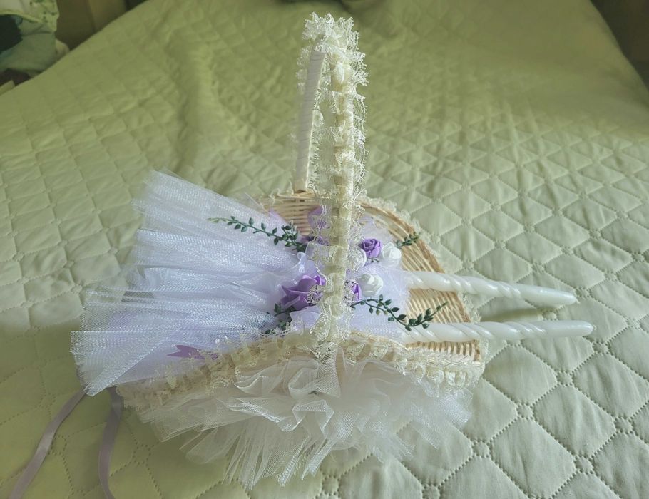 Сватбена кошница и ритуални свещи