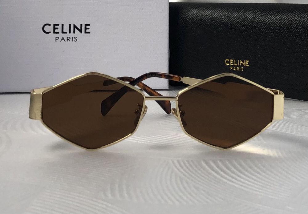 Дамски слънчеви очила ромб кафяви