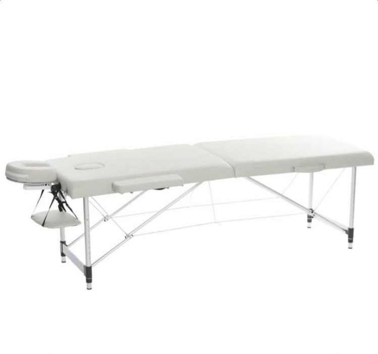 трисекторна козметична масажна кушетка алуминиева черна масажно легло